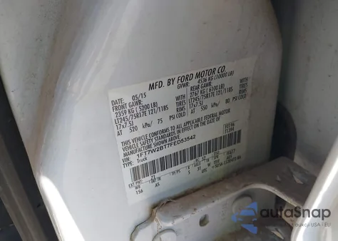 2015 Ford F-250 Xl z USA, uszkodzony, nr VIN 1FT7W2BT7FED53542